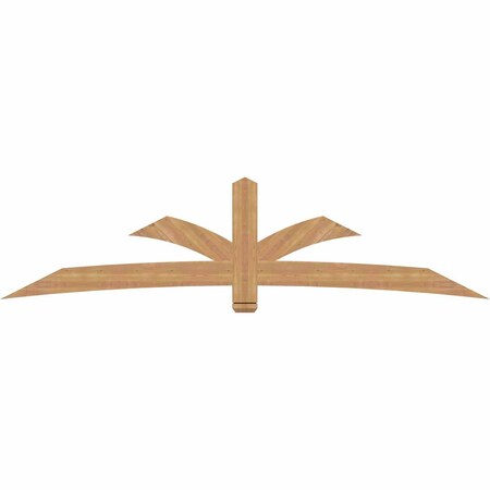 Ekena Millwork Davenport Timber Gable Bracket, Western Red Cedar, 108"W x 27"H x 1 1/2"D x 5 1/2"F, 6/12 Pitch GBW108X27X0206DAV00SWR